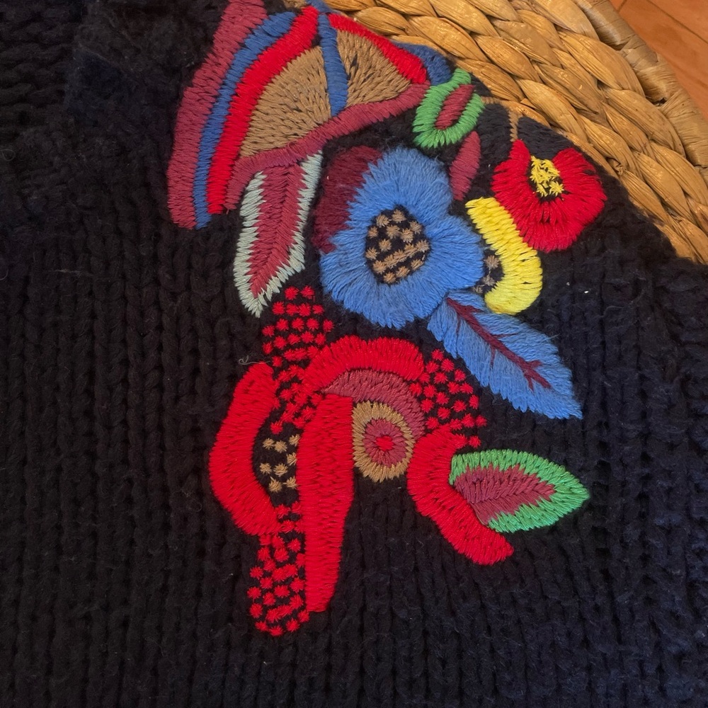 Zara Floral Embroidered Sweater - Picture 3 of 5